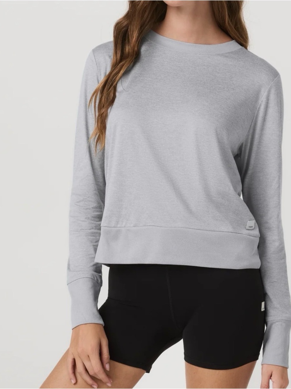 Vuori Light Gray Crewneck Pullover